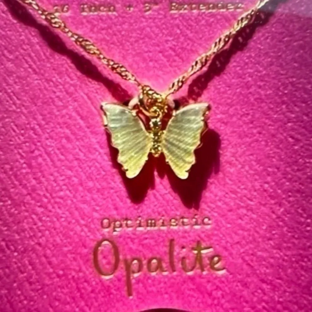 Opal butterfly Necklace